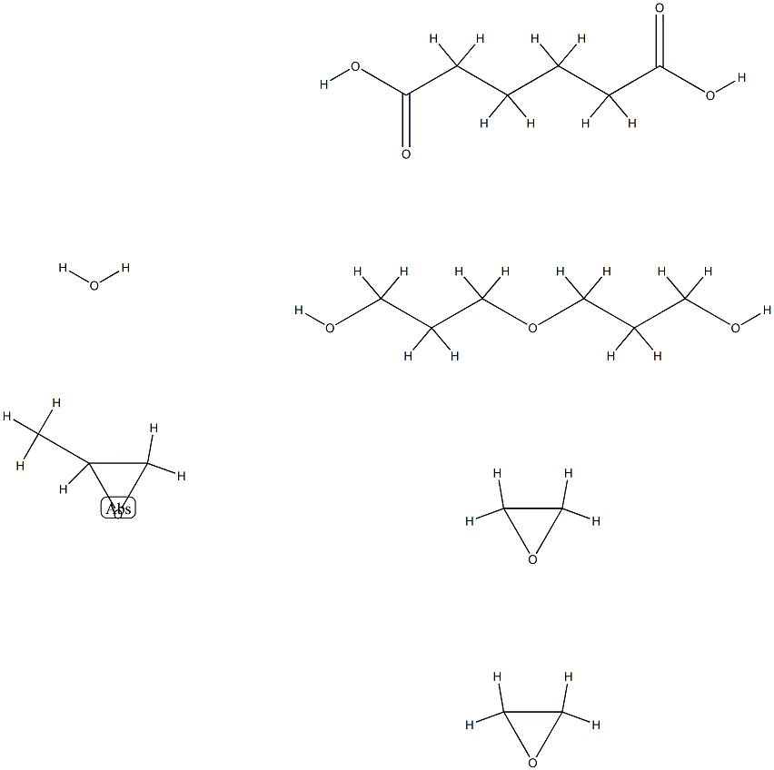 Hexanedioic acid, polymer with methyloxirane polymer with oxirane ether with oxybis[propanol] (2:1) 结构式