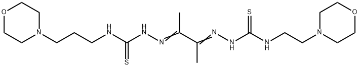 4-(2-Morpholinoethyl)-4'-(3-morpholinopropyl)[1,1'-(1,2-dimethyl-1,2-ethanediylidene)bisthiosemicarbazide] Structure