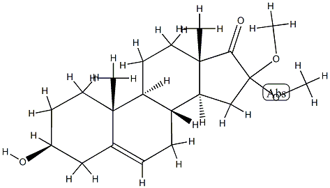 3β-Hydroxy-16,16-dimethoxyandrost-5-en-17-one Struktur