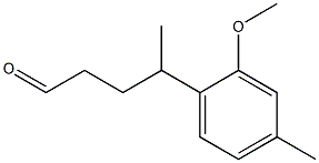 2-Methoxy-γ,4-dimethylbenzenebutanal Struktur