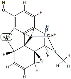 6,7-ジデヒドロ-4,5α-エポキシ-17-メチルモルフィナン-3-オール 化学構造式