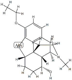 4,5α-Epoxy-3-ethoxy-17-methylmorphinan-8α-ol 结构式