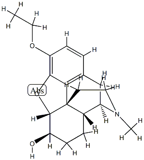4,5α-Epoxy-3-ethoxy-17-methylmorphinan-6β-ol Struktur