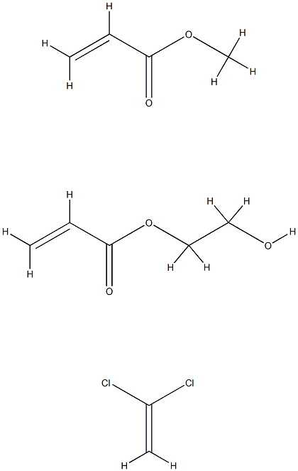 2-Propenoic acid, 2-hydroxyethyl ester, polymer with 1,1-dichloroethen e and methyl 2-propenoate Struktur