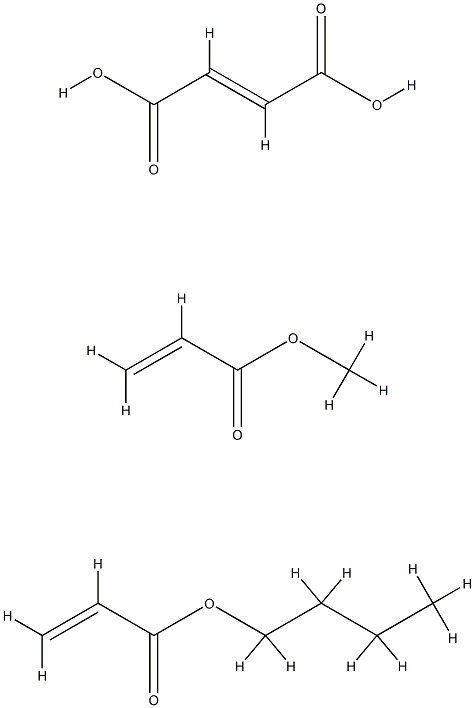 2-Butenedioic acid (2E)-, polymer with butyl 2-propenoate and methyl 2 -propenoate Struktur