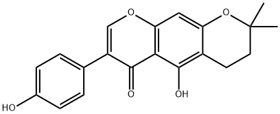 ジヒドロアルピヌムイソフラボン 化学構造式