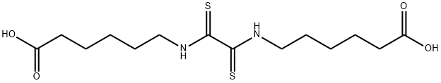 N,N'-ビス(5-カルボキシペンチル)エタンビスチオアミド 化学構造式