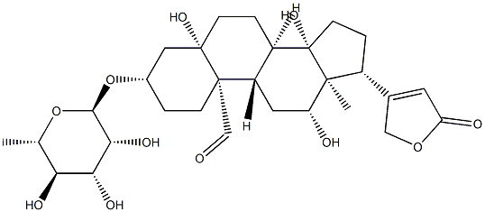3β-[(6-Deoxy-α-L-mannopyranosyl)oxy]-5,12β,14-trihydroxy-19-oxo-5β-card-20(22)-enolide