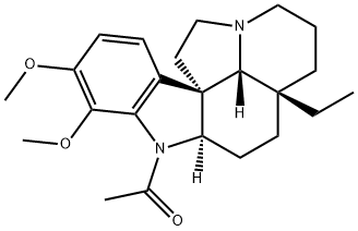 1-Acetyl-16,17-dimethoxyaspidospermidine Struktur