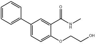 2-(β-Hydroxyethoxy)-N-methyl-5-phenylbenzamide Struktur