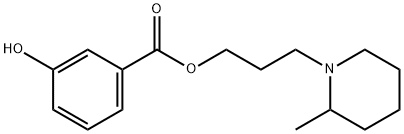 3-(2-Methylpiperidino)propyl=m-hydroxybenzoate 结构式