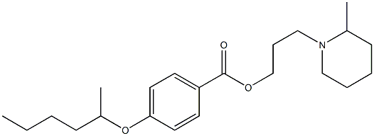 3-(2-Methylpiperidino)propyl=p-(1-methylpentyl)oxybenzoate Struktur