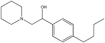 4-Butyl-α-(piperidinomethyl)benzyl alcohol Structure