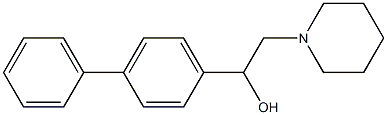 α-(Piperidinomethyl)-1,1'-biphenyl-4-methanol Struktur