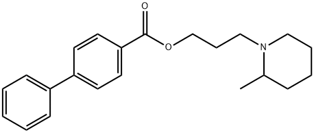 3-(2-Methylpiperidino)propyl=p-phenylbenzoate Struktur