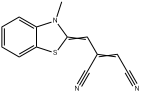 2-Butenedinitrile,2-[(3-methyl-2(3H)-benzothiazolylidene)methyl]-(9CI) Struktur