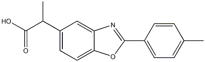 α-Methyl-2-(4-methylphenyl)-5-benzoxazoleacetic acid Structure
