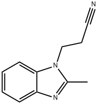 3-(2-甲基-1H-1,3-苯并咪唑-1-基)丙腈 结构式