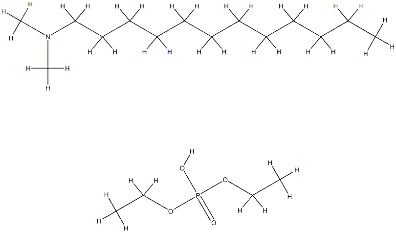 diethyl hydrogen phosphate, compound with N,N-dimethyldodecylamine (1:1) Structure
