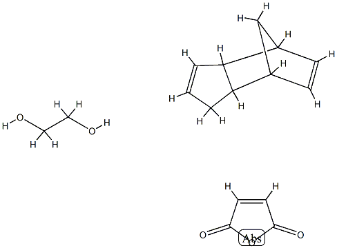 2,5-呋喃二酮与1,2-乙二醇和3A,4,7,7A-四氢-4,7-亚甲基-1H-茚的聚合物, 64386-66-9, 结构式