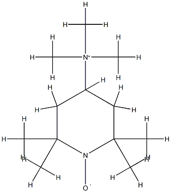 4-(N,N,N-trimethylamino)-2,2,6,6-tetramethylpiperidine-1-oxyl Struktur