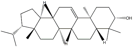 (21β)-D:C-Friedo-B':A'-neogammacer-9(11)-en-3β-ol Structure