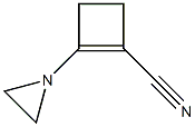 1-Cyclobutene-1-carbonitrile,2-(1-aziridinyl)-(9CI) 结构式