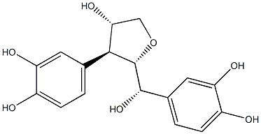 4-[(2S)-2α-[(S)-(3,4-Dihydroxyphenyl)hydroxymethyl]tetrahydro-4α-hydroxyfuran-3β-yl]-1,2-benzenediol 结构式