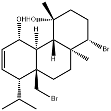 (1S)-1β-Bromo-4,10aβ-dimethyl-8β-isopropyl-8aα-(bromomethyl)-1,2,3,4,4aα,4bβ,5,8,8a,9,10,10a-dodecahydrophenanthrene-4β,5β-diol Structure
