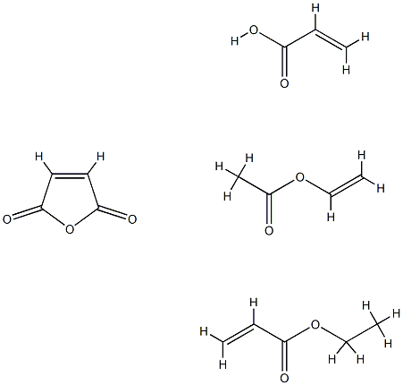 2-Propenoic acid, polymer with ethenyl acetate, ethyl 2-propenoate and 2,5-furandione Struktur