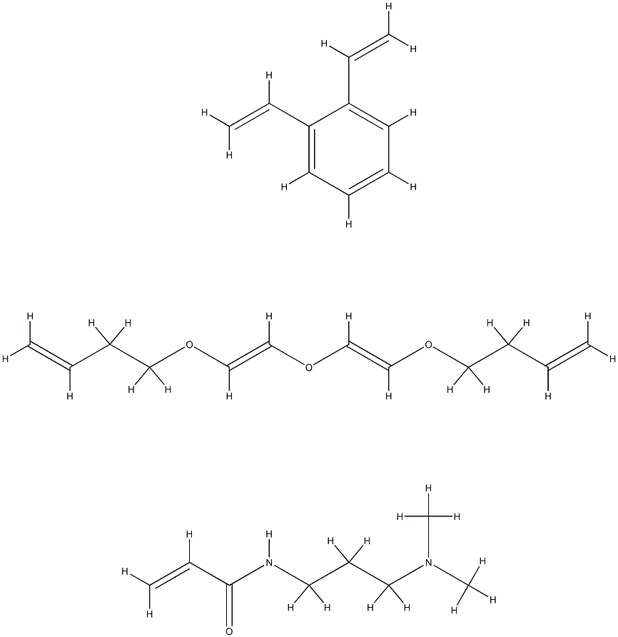4-[(E)-2-[(E)-2-but-3-enoxyethenoxy]ethenoxy]but-1-ene: 1,2-diethenylb enzene: N-(3-dimethylaminopropyl)prop-2-enamide Struktur