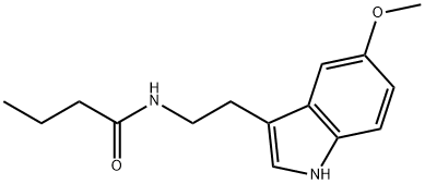 N-<2-(5-methoxy-1H-indol-3-yl)ethyl>butanamide Structure