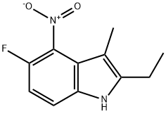 1H-Indole,2-ethyl-5-fluoro-3-methyl-4-nitro-(9CI) Struktur