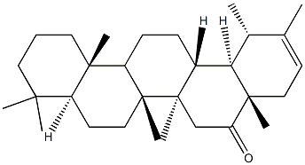 (18α,19α)-ウルサ-20-エン-16-オン 化学構造式