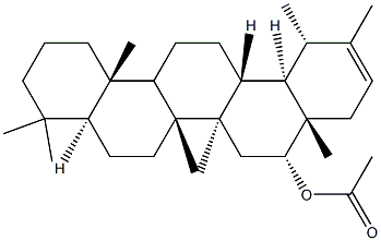 (18α,19α)-ウルサ-20-エン-16α-オールアセタート 化学構造式