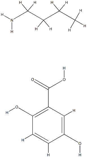 2,5-ジヒドロキシ安息香酸ブチルアミン [MALDI-TOF/MS マトリックス用] 化学構造式
