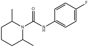 1-Piperidinecarboxamide,N-(4-fluorophenyl)-2,6-dimethyl-(9CI) Struktur
