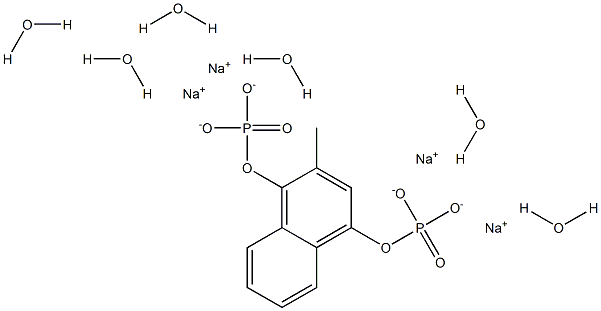 六水甲萘氢醌二磷酸酯钠,6700-42-1,结构式