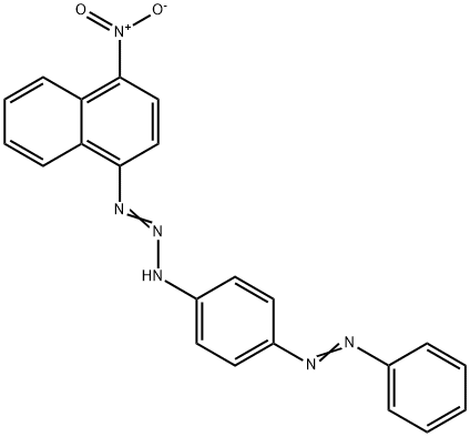 4-[3-(4-ニトロ-1-ナフチル)-2-トリアゼノ]アゾベンゼン 化学構造式