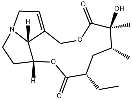 (12S,15S)-15,20-ジヒドロ-12-ヒドロキシセネシオナン-11,16-ジオン 化学構造式