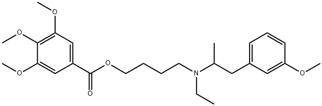 3,4,5-Trimethoxybenzoic acid 4-[ethyl(3-methoxy-α-methylphenethyl)amino]butyl ester Structure