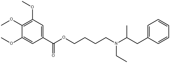 3,4,5-Trimethoxybenzoic acid 4-[ethyl(α-methylphenethyl)amino]butyl ester 结构式