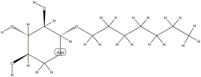 Heptyl β-D-xylopyranoside Struktur