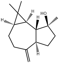 (1aR,4aβ,7aα,7bβ)-デカヒドロ-1,1,7-トリメチル-4-メチレン-1H-シクロプロパ[e]アズレン-7α-オール 化学構造式
