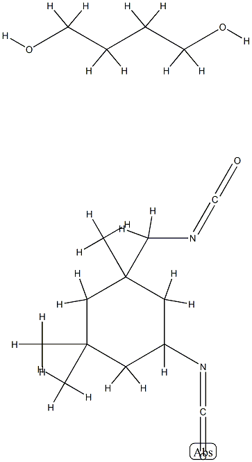 1,4-Butanediol, polymer with 5-isocyanato-1-(isocyanatomethyl)-1,3,3-t rimethylcyclohexane,67599-30-8,结构式