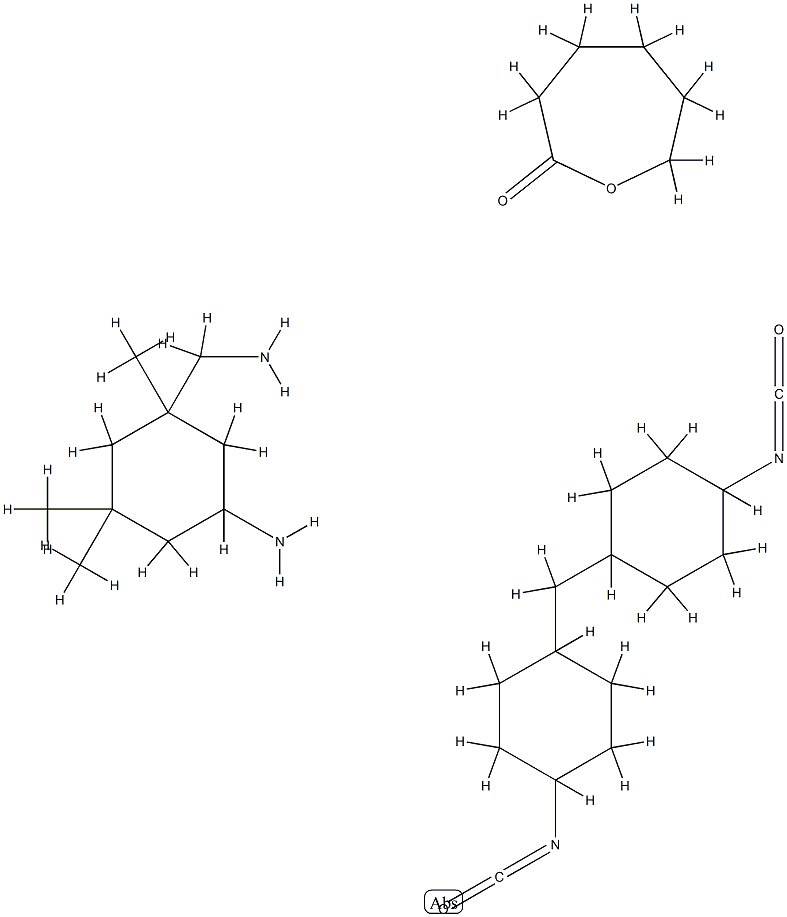 2-氧杂环庚酮与5-氨基-1,3,3,3-三甲基环己烷甲胺和1,1'-亚甲基双(4-异氢酸根合环己烷)的聚合物 结构式