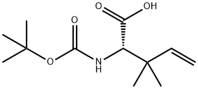 (S)-2-((叔丁氧基羰基)氨基)-3,3-二甲基戊-4-烯酸, 676629-90-6, 结构式