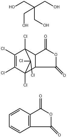 4,7-Methanoisobenzofuran-1,3-dione, 4,5,6,7,8,8-hexachloro-3a,4,7,7a-tetrahydro-, polymer with 2,2-bis(hydroxymethyl)-1,3-propanediol and 1,3-isobenzofurandione,67874-94-6,结构式