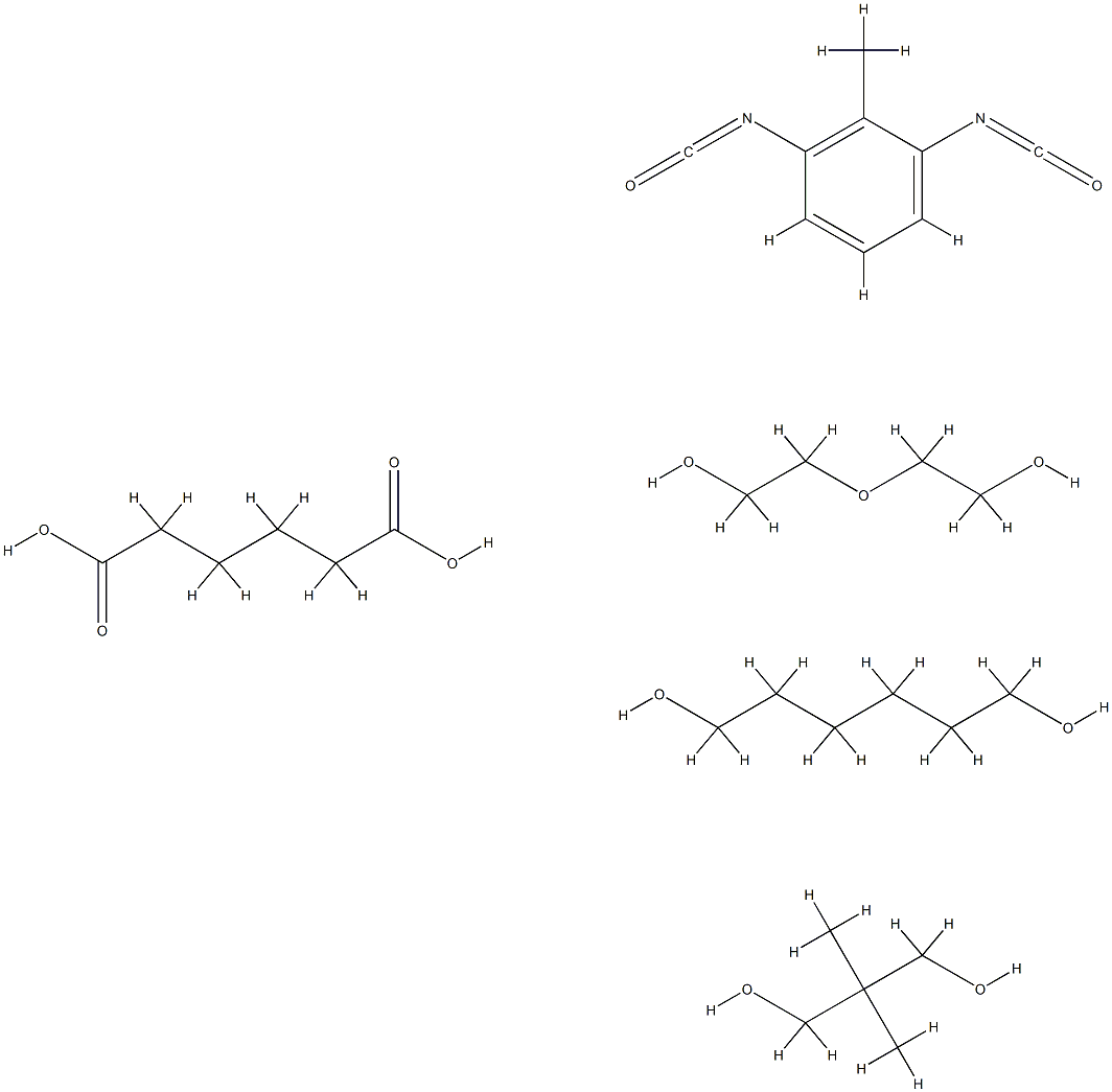 Hexanedioic acid, polymer with 1,3-diisocyanatomethylbenzene, 2,2-dimethyl-1,3-propanediol, 1,6-hexanediol and 2,2'-oxybis[ethanol] 结构式