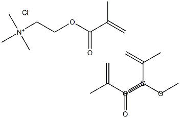Ethanaminium,N,N,N-trimethyl-2-[(2-methyl-1-oxo-2-propenyl)oxy]-,chloride,polymer with ethyl 2-methyl-2-propenoate and methyl 2-methyl-2-propenoate Struktur